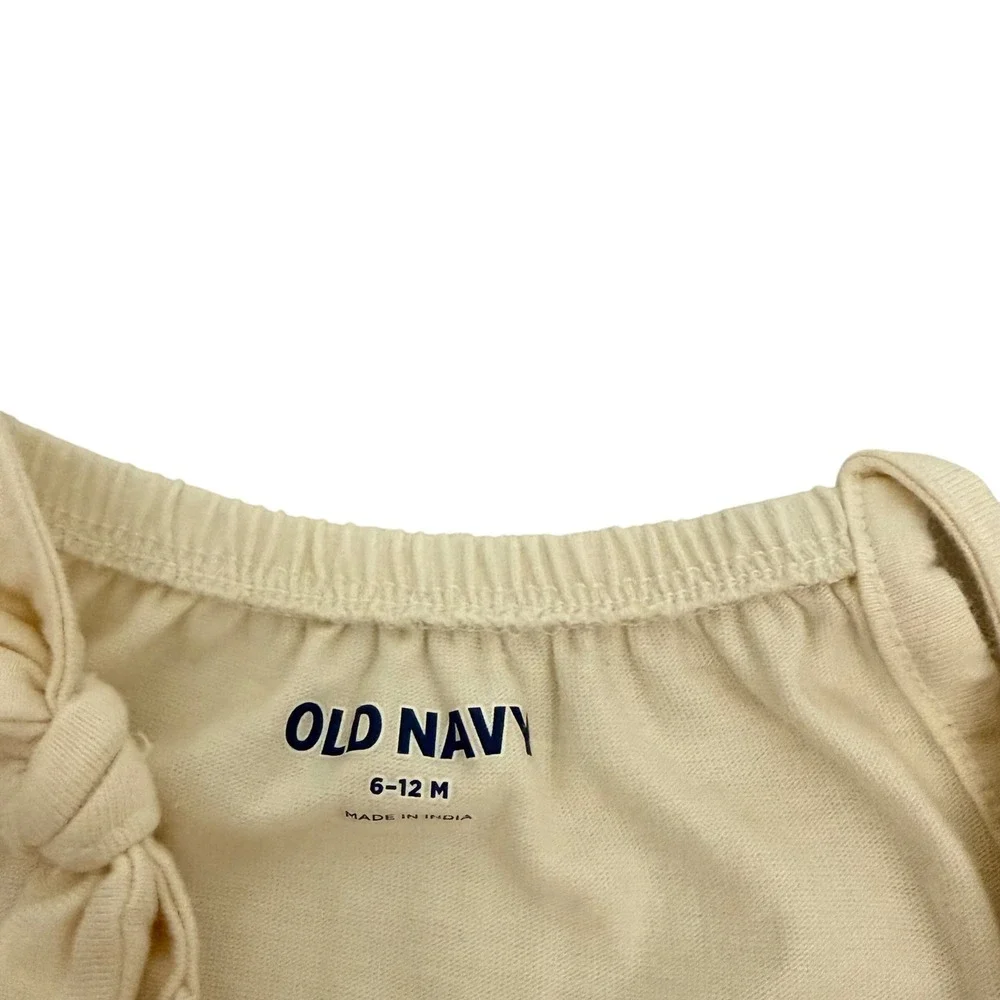 Old Navy Baby Girl Romper Lot 2pc 6-12M Leopard Cherry‎ Graphic Cream Sleeveless